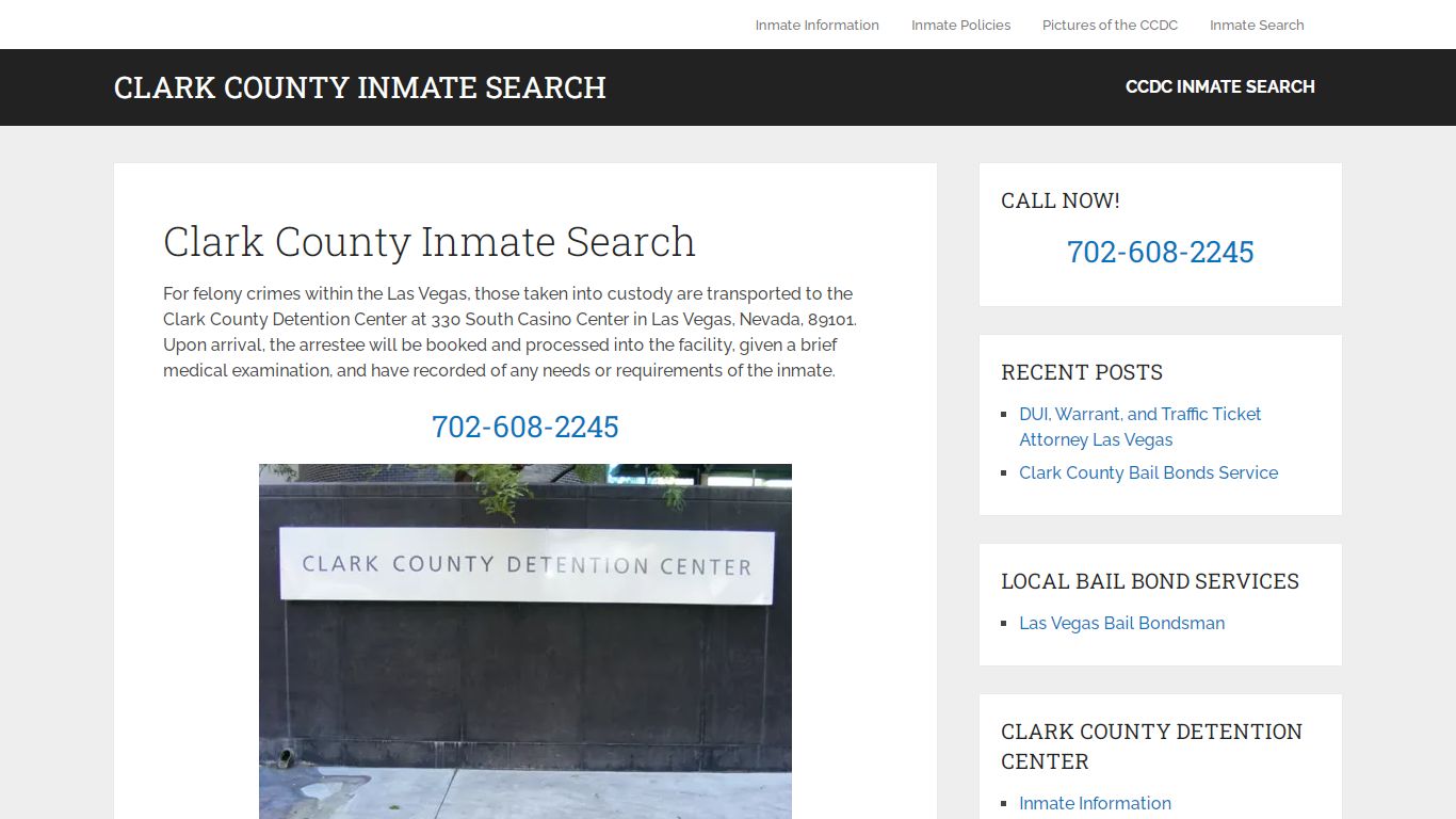 Clark County Inmate Search – Search for Clark County Inmates, Records ...